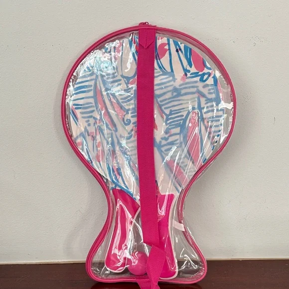 New Lilly Pulitzer Beach Paddle Set in Red Right Return - Picture 3 of 3